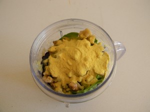 nutritional yeast, lemon juice, and oil in blender