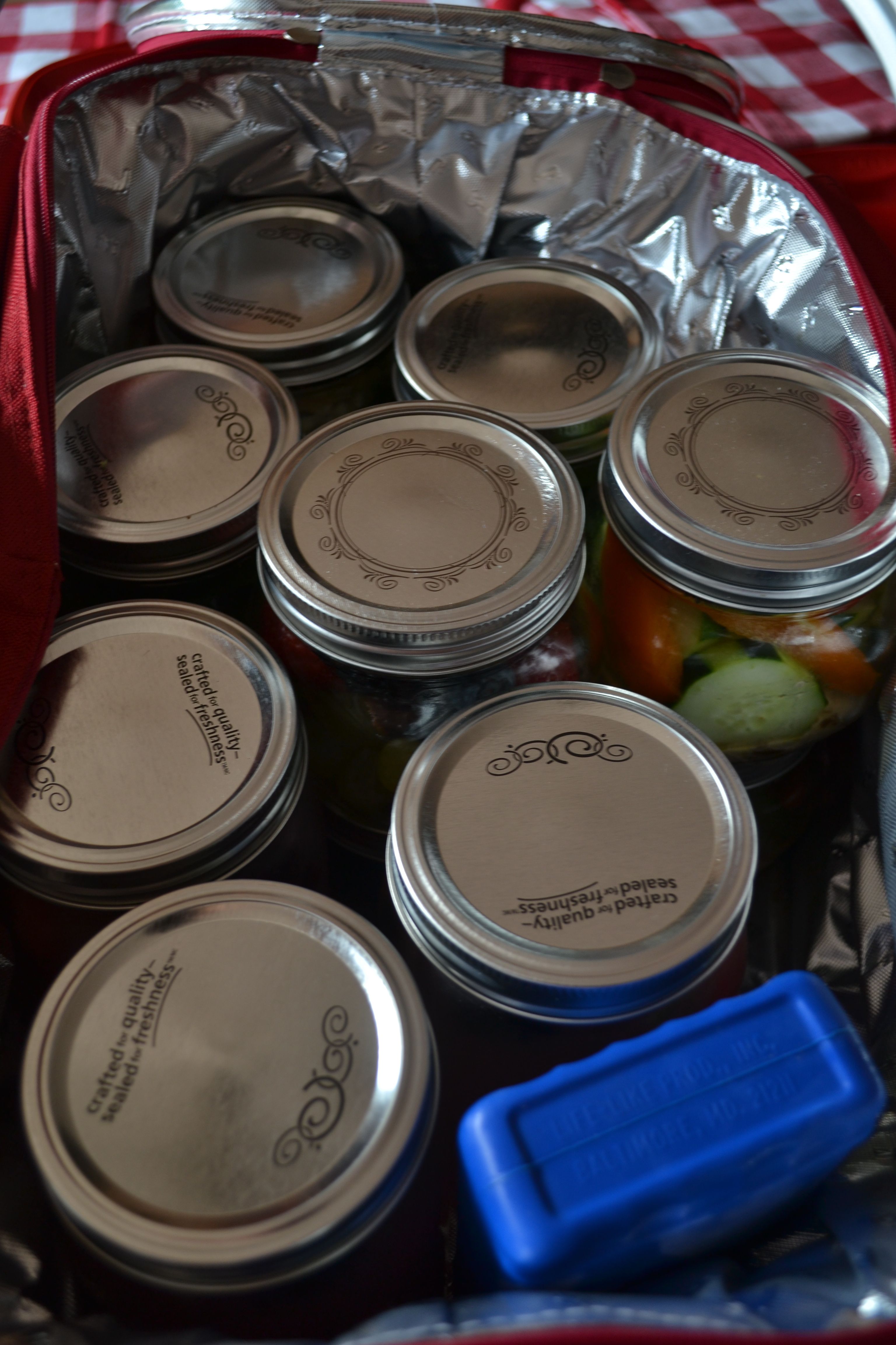 a picnic in jars