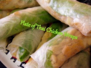 plate of thai wraps