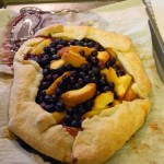 Fourth of July Peach and Blueberry Rustic Tart