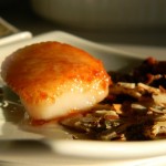 Seared Scallops with Raisins and Almonds