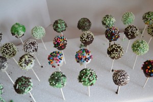 Cake Pops Cooling and Setting in Styrofoam