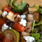 Ratatouille with Goat Cheese and Spring Mix