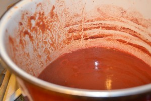 simmering ketchup