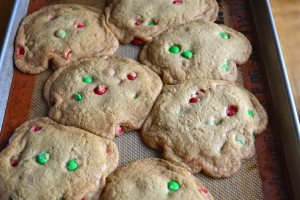 M&M large cookies