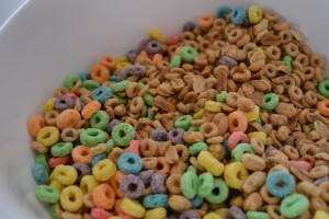 fruit loops cheerios and peanuts